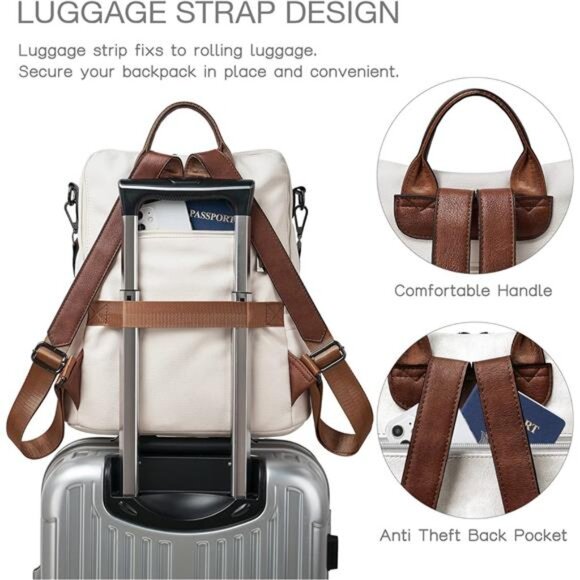Backpack Purse for Women Leather Backpack Fashion Designer Travel Backpack main image 5